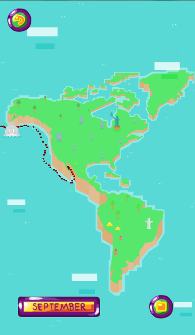 Whale migration route