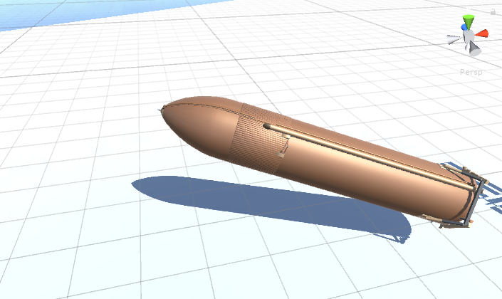 Rocket Booster 3D model rendered for VR App
