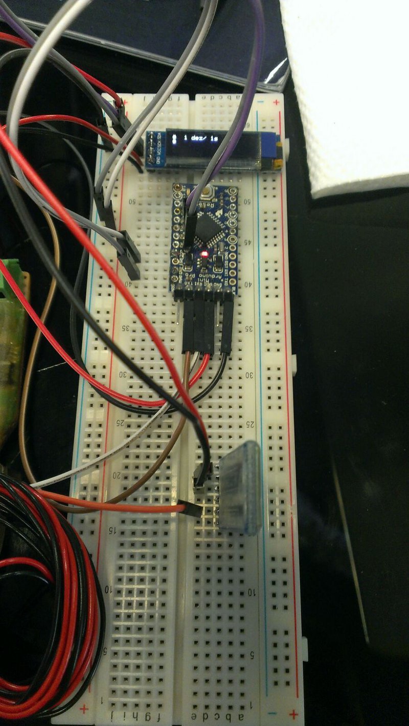 Hardware - Displaying the instant radiation counts.