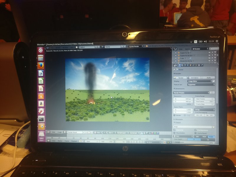 Playing with blender for our video :D