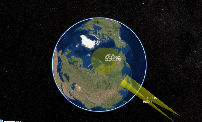 The app allows to detect other satellite observing same patch of land. It is also a call for users interaction.