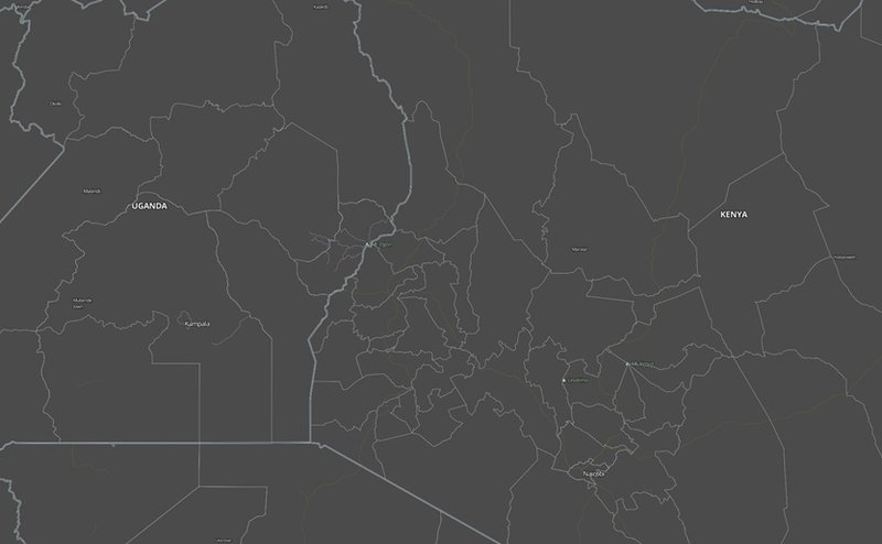 Layer 1 : Kenya - Uganda Border Base Map (used for data simulation)