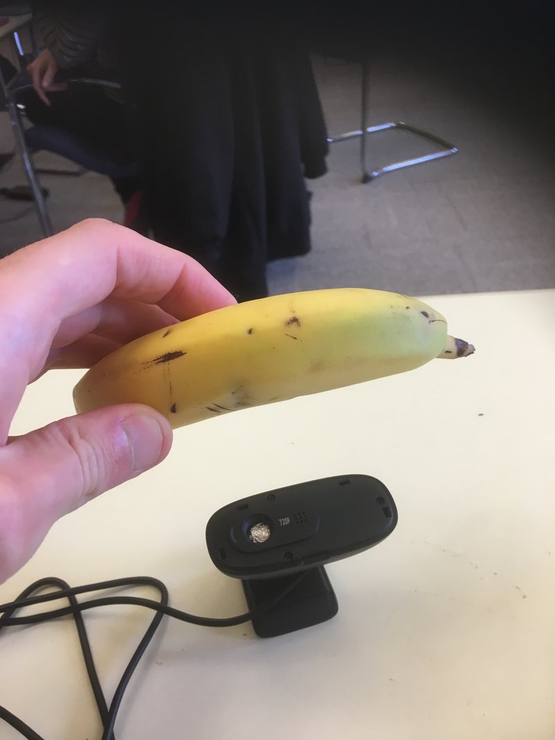 Bananas give off gamma rays, unfortunately not enough for the crude detector